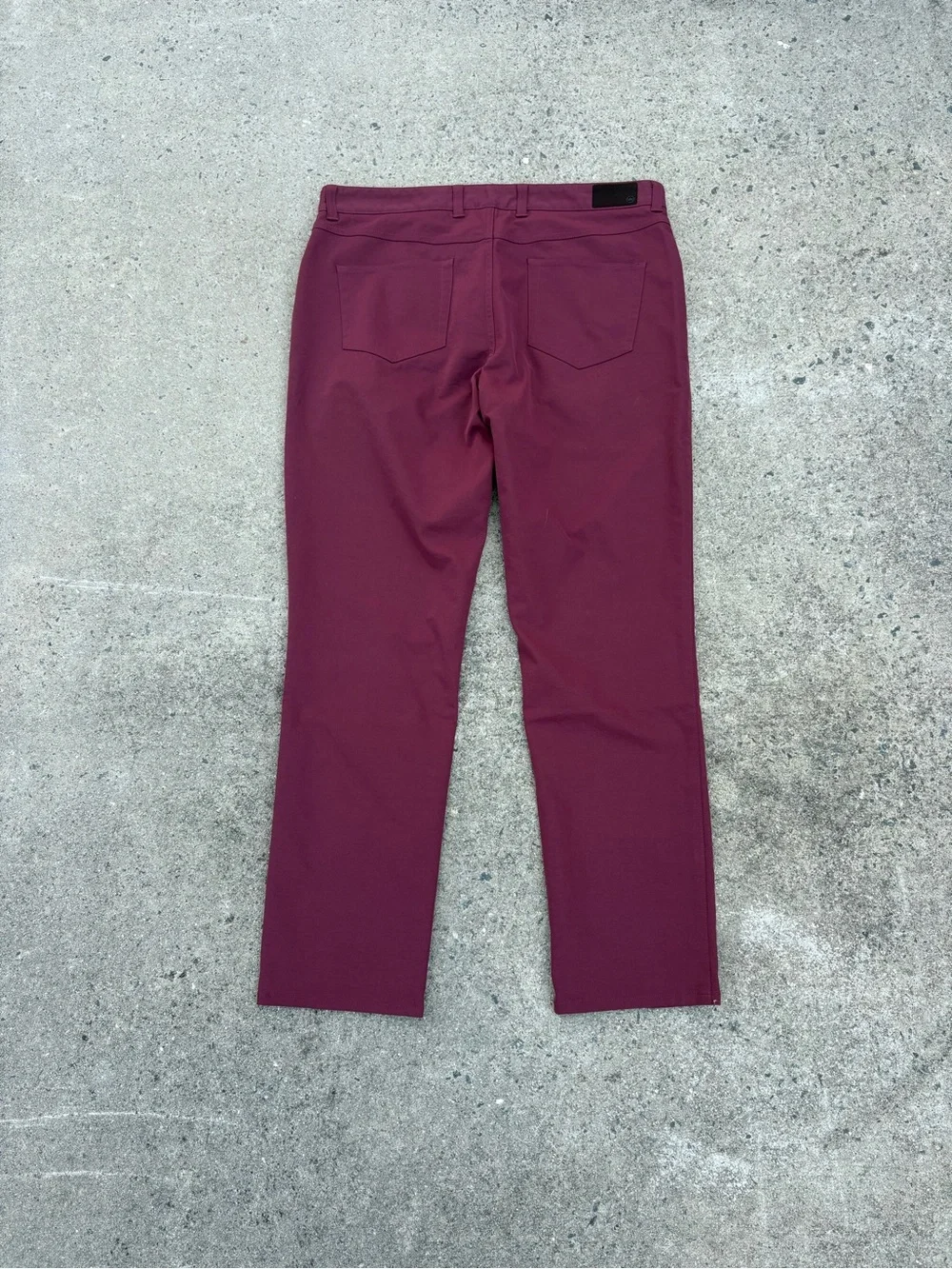 Peter Millar Burgundy eb66 Performance Five-Pocket Chino Pants Size 36x30